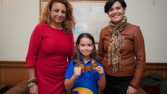 Imagen de El Cabildo distingue a Lorena Gil por sus éxitos en el Campeonato de España de tenis de mesa