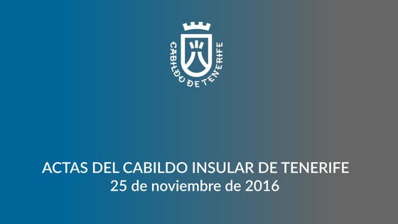 Imagen de Pleno ordinario del Cabildo de Tenerife, 25 de noviembre de 2016