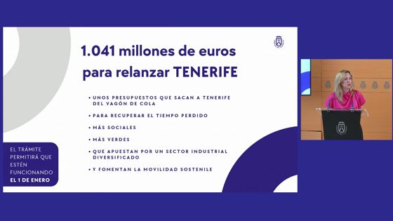 Imagen de Presentación de los Presupuestos del Cabildo de Tenerife para el año 2024