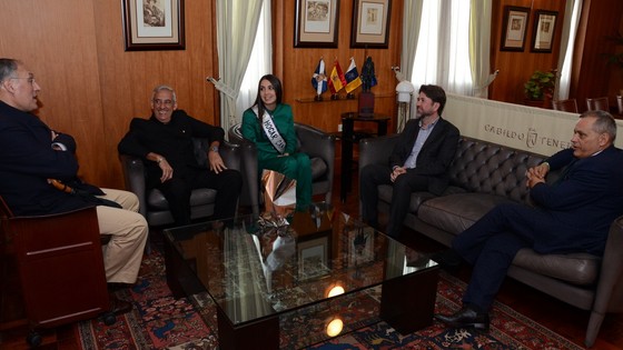 Imagen de El presidente del Cabildo recibe a la Reina del Hogar Canario Venezolano